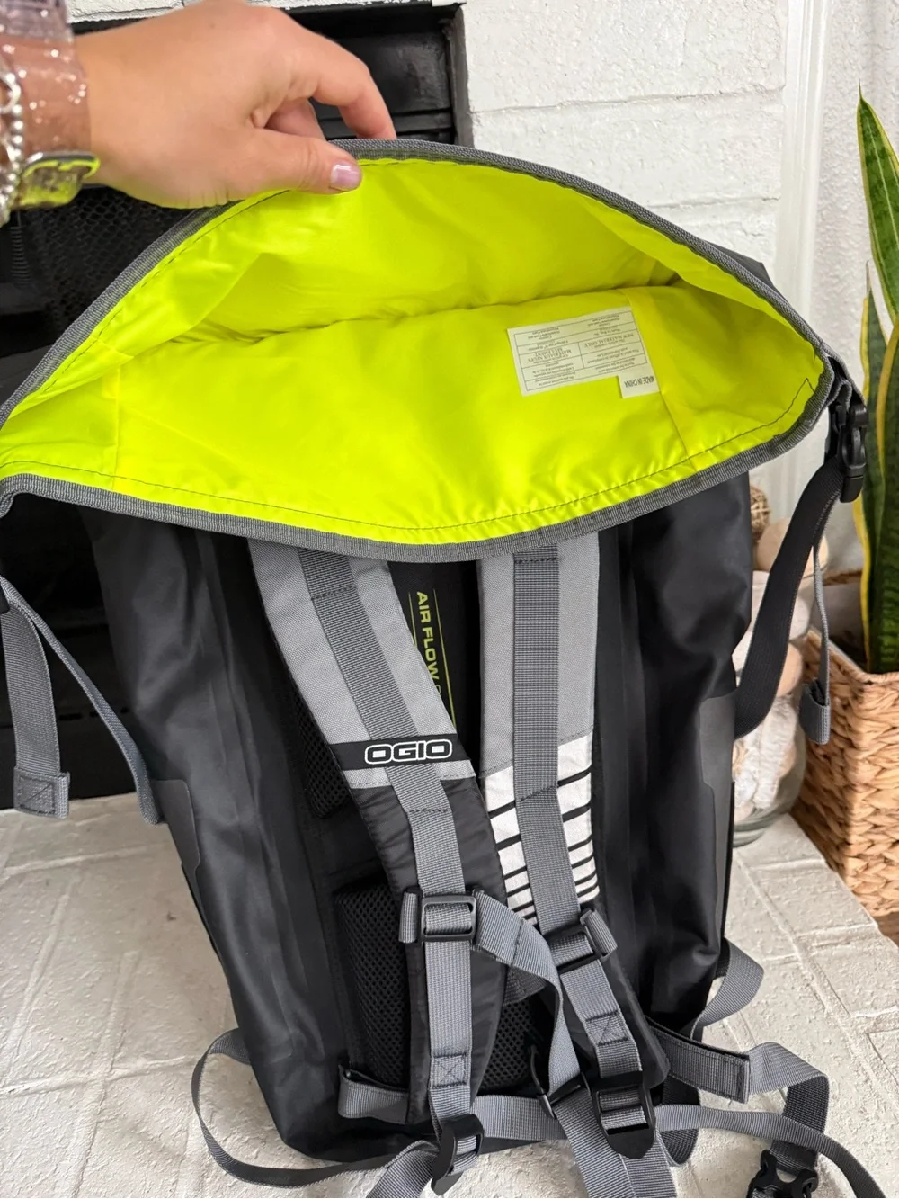 OGIO Motorcycle Backpack All Elements Black AquaTech Air Flow System Bag NWT
